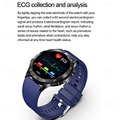 お買い得  スマートウォッチ-iMosi ET381 スマートウォッチ 1.43 インチ スマート·ウォッチ ブルートゥース ECG + PPG 温度監視 歩数計 と互換性があります Android iOS 女性 男性 ハンドフリーコール 防水 メディアコントロール IP 67 46mmの時計ケース