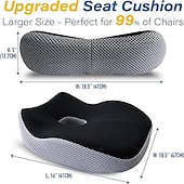 economico Coprisedili per auto-cuscino per seggiolino auto memory foam a rimbalzo lento cuscino per aumento altezza sedile conducente auto cuscino antiscivolo per sedile auto