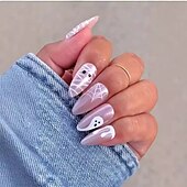 baratos Acessórios-1conjunto Resina Clássico Melhor qualidade Criativo Moda dia das Bruxas Festa / Noite Festival Unhas postiças para Unha de Dedo