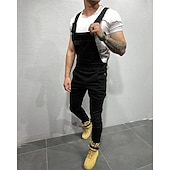 cheap Cargo Pants-Men's Cargo Pants Tactical Pants Trousers Suspender Pants Pocket Plain Wearable Outdoor Daily Camping &amp; Hiking Fashion Classic Black Red