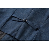 cheap Men&#039;s Vest-Men&#039;s Vest Waistcoat Daily Wear Going out Vintage Fashion Spring &amp;  Fall Buttons Polyester Comfortable Plain Single Breasted V Neck Regular Fit Deep Green Navy Dark Gray Light Grey Vest