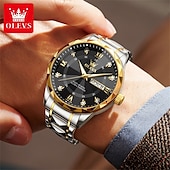voordelige Quartz-horloges-OLEVS Heren Quartz horloges Minimalistisch Modieus Zakelijk Polshorloge Lichtgevend Kalender Datum Week WATERDICHT Teräs Horloge