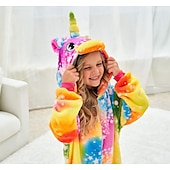 halpa parien halloween-asut-Yksisarvinen Karnevaali puku Kigurumi-pyjama Yöasut Halloween-ryhmän perheasut Lasten Aikuisten Sukupuolineutraali Miehet ja naiset Pojat ja tytöt Hauska puku Juhla Koti vaatteet Joulu Halloween