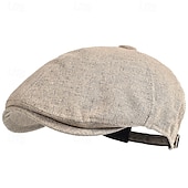 levne Pánské klobouky-Pánské PLacatá čepice Klobouk Ascot Novinářský klobouk Černá Khaki Prádlo Módní Na běžné nošení ulice Denní Bez vzoru Nastavitelná Proti sluci Prodyšné
