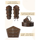 cheap Couple &amp; Group Costumes-Couples Retro Vintage Medieval Renaissance Outfits Halloween Group Couples Costumes Ankle Length Viking Valhalla Men&#039;s Women&#039;s for Halloween LARP Ren Faire