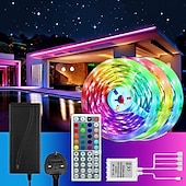 cheap Remote Control-49.2ft LED RGB Light Strips  3x5m 5050 SMD 450 Leds Waterproof 10mm Fexible Strip Light Tape Color Changing with 44key IR Remote Controller Kit DC 12V