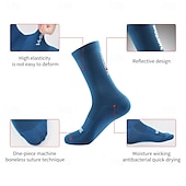 abordables Calcetines de ciclismo-Calcetines deportivos reflectantes para ciclismo Wosawe, calcetines deportivos de ciclismo de carretera hasta la mitad de la pantorrilla, modelos para hombres y mujeres, calcetines de ciclismo de ocio