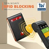 Недорогие визитницы и футляры-Кошелек с блокировкой RFID, простой многофункциональный тонкий складной держатель кредитных карт, портативный мужской кошелек с передним карманом и зажимом для денег