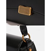 preiswerte Handtaschen und Tragetaschen-Damen Stoffbeutel Aguette Tasche PU-Leder B¨¹ro Einkauf Täglich Schnalle Hohe Kapazität Langlebig Feste Farbe Schwarz Weiß Braun