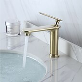 economico Rubinetti per lavandino bagno-Lavandino rubinetto del bagno - Classico Galvanizzato Esterno Una manopola Un foroBath Taps