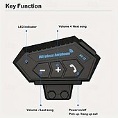 お買い得  バイク用ヘルメットのヘッドセット-オートバイヘルメット Bluetooth ヘッドセット ワイヤレス ライディング ミュージック ヘッドセット 防水 ノイズ低減