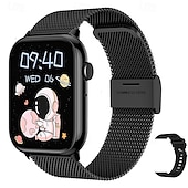 abordables Montres connectées-iMosi HD15 Montre intelligente 1.75 pouce Smartwatch Montre Connectée Bluetooth Podomètre Rappel d&#039;Appel Moniteur d&#039;Activité Compatible avec Android iOS Femme Hommes Mode Mains-Libres Imperméable