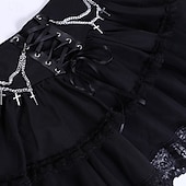 abordables Bas-Gothique Steampunk Jupe Bal Masqué Fille gothique Femmes Mascarade Soirée Adulte Jupe