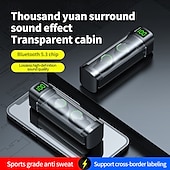 tanie Słuchawki telefoniczne i biznesowe-QB60 Zestaw słuchawkowy do prowadzenia telefonu bez użycia rąk Douszny Bluetooth 5.3 Głęboki bas Automatyczne parowanie na Apple Samsung Huawei Xiaomi MI Trening w siłowni Kemping i turystyka Trekking