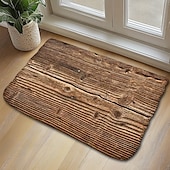 baratos Capacho-capacho tapete antiderrapante anel de árvore tronco 3d madeira log impressão área tapete tapete banho waterasorb para interior pátio ao ar livre quarto cozinha escritório