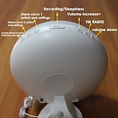 billige Smarte lys-LED Smart Light Soloppgangs Alarmklokke Lys Intelligent LED 7 Farger Justerbar med FM Radio Berøringskontroll Intelligent Hjem Soverom Stue Multifunksjons Lys