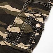 cheap Classic-Men's Cargo Shorts Hiking Shorts Pocket Multi Pocket Camouflage Comfort Outdoor Short Casual Sports Cargo Shorts Chino Blue Camouflage Red Inelastic