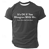 baratos Camisetas engraçadas para homens-Homens Gíria engraçada Camiseta Manga Curta Camiseta Impressão 3D Gola Redonda Camisa Moda Roupa Esportiva Rua Esportes Preto Verde Escuro Azul Escuro Verão Primavera Roupa S M L XL XXL XXXL