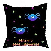 levne Halloweenská párty-halloween dekorace strašidelné dekorativní přehozené polštáře povlak 1ks měkký čtvercový povlak na polštář povlak na polštář do ložnice obývací pokoj pohovka gauč křeslo dýňové lebky