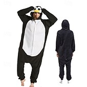 halpa Onesie-asut-Aikuisten Eläin Onesie-asu Karnevaali puku Piirretty Pingviini Pyjamahaalarit Kigurumi Pyjama Viehätys Hauska puku varten Miehet ja naiset Karnevaali Sarjakuva