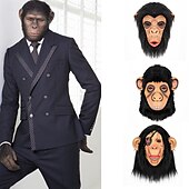 cheap Mask-Kingdom of the Planet of the Apes Gorilla Carnival Mask Mask Full Head Adults&#039; Men&#039;s Women&#039;s Scary Costume Performance Party Halloween Carnival Easy Carnival Costume