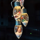 economico Luci di Natale-luci a forma di omino di pan di zenzero luci a forma di fata di Natale, luci a forma di lampadina per albero di Natale 1,5 m 10 led alimentati a batteria luci decorative per feste di Natale
