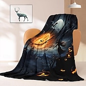 levne Halloween ložnice-halloweenská dekorace čarodějnická deka - měkký a příjemný fleece s okouzlujícím čarodějnickým designem - ideální pro přidání strašidelného nádechu do vašeho domova - vysoce kvalitní a odolná látka