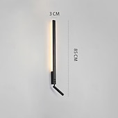 tanie Kinkiety wewnętrzne-nowoczesna prosta liniowa lampa ścienna długa lampa ścienna led czarna dekoracja wnętrz kinkiet do sypialni nocny salon gabinet korytarz przedpokój restauracja lampka nocna