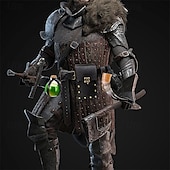 cheap Accessories and More-Medieval Renaissance Waist Belt Men&#039;s Women&#039;s Celtic Viking Fantasy Halloween Carnival Performance LARP Adults&#039; Belt Sscabbard Magic Bottle