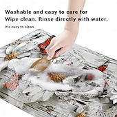 preiswerte Küchenteppiche &amp; Matten-Küchenteppich mit Gänseblümchenmuster, rutschfeste, ölbeständige Bodenmatte, Wohnzimmerteppich, Indoor-Outdoor-Matte, Schlafzimmerdeko, Badezimmermatte, Eingangsteppich, Türmatte