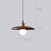 cheap Pendant Lights-LED Pendant Light 28cm 1-Light Wooden Retro Farmhouse Modern E26/E27 Pendant Lantern Design Ceiling Light 5W Fixture for Kitchen Island Dining Room Hallway Bedroom Living Room 110-240V