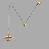 abordables Suspension-Lampe suspendue à LED blanc chaud 30/40/50 cm lustre à branches à poulie industrielle avec lampe à fil rétractable de style campagnard rétro réglable pour éclairage intérieur et éclairage de plafond