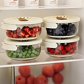 cheap Kitchen Storage-Fruit Strainer Colander Bowl Fruit Drain Basket with Lid Foldable Handle Cleaning Colander Plastic Refrigerator Crisper Kitchen Box Food Storage Container for Fridge Outdoor Picnic Pasta Salad Berry