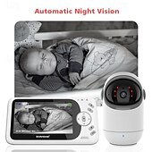 cheap Baby Monitors-4.3 Inch Video Baby Monitor With Pan Tilt Camera 2.4G Wireless Two Way Audio Night Vision Security Camera Babysitter