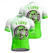 abordables Maillots pour hommes-Homme Maillot Velo Cyclisme Manche Courte Cyclisme Tee-shirt Maillot avec 3 poches arrière VTT Vélo tout terrain Respirable Séchage rapide Conception anatomique Mèche Jaune Rouge Bleu Bande dessinée