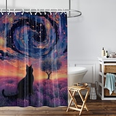 abordables Rideaux de Douche-Rideau de douche avec crochets 180cm*180cm(70&quot;*70&quot;) polyester lavable imperméable motif paysage peinture à l&#039;huile Van Gogh Arbre de Vie