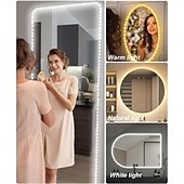 abordables Luces de tira de enchufe-Kit de luz LED para espejo de tocador, 2-5 metros, flexible, sin cortes, para tocador, espejo de tocador, vestidor, kit de tira flexible regulable con regulador de intensidad y fuente de alimentación,