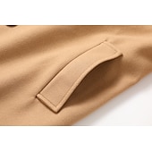 billiga Trenchcoat för män-Herr Vinterkappa Peacoat Trenchcoat Utomhus Dagliga kläder Höst vinter 95% polyester 5% bomull Ytterkläder Kläder Mode Streetwear Slät Kavajslag Dubbelknäppt
