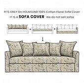 baratos Cobertura de Sofa-Capa de Sofá Floral 100% Algodão com Almofada de Algodão