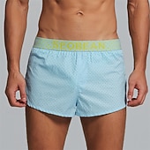 preiswerte Boxershorts für Herren-Herren 1 pc Unterwäsche Boxer Boxer-Shorts 100% Baumwolle Atmungsaktiv Weich Komfortabel Buchstabe Mittlere Hüfthöhe Schwarz Rosa