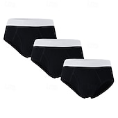 preiswerte Boxershorts für Herren-Herren 3 Pack Unterwäsche Boxer Boxer-Shorts Patchwork Hauptstadt Atmungsaktiv Weich Komfortabel Farbblock Mittlere Hüfthöhe Schwarz+Weiß+Grau Schwarz