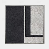 preiswerte Abstrakte Gemälde-Ölgemälde handgemachtes beiges Wabi Sabi Ölgemälde handgemalte Wandkunst schwarz beige abstraktes Gemälde großes schwarzes minimalistisches Wandkunst beige strukturiertes Leinwandgemälde neutrales
