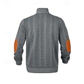 economico Felpe di base-Per uomo Felpa Nero Giallo Cachi Grigio scuro Colletto Mao Color Block Jacquard Collage Sportivo Giornaliero Per eventi Strutturato Streetwear Essenziale Informale Autunno inverno Abbigliamento Felpe