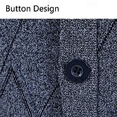 preiswerte Herren Strickjacke-Herren Strickjacke Kurzer Pullover Strickpullover Herren Pullover Gerippt Stricken Standard Knopf hoch Seitentaschen Bogengimpe V Ausschnitt Modisch Klassisch Freizeitskleidung Verabredung Bekleidung