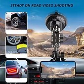 baratos Suporte para automóvel-suporte para telefone de carro gravação de vídeo braço mágico universal sucção suporte para telefone de carro montagem pára-brisa janela vidro tiro