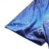 abordables Camisetas 3D-Hombre Graphic 3D Cielo estrellado Camiseta Tee Camisetas divertidas Manga Corta Camiseta Impresión 3D Escote Redondo Camisa Vintage Básico Casual Diario Amarillo Rojo Azul Piscina Ropa S M L XL 2XL