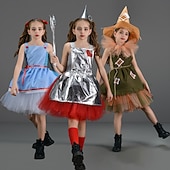 preiswerte Kostüme für Mädchen-Kostüm Tutu Dorothy Vogelscheuche Alice im Wunderland Wunderland inspiriert Verkleiden Kinder Mädchen Kindertag Maskerade Party Verkleiden