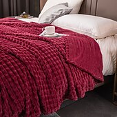 abordables Couvertures de lit-Couverture en velours de lait - ultra douce et soyeuse pour un confort luxueux, confortable et chaleureux, parfaite pour se blottir tissu durable de haute qualité avec une sensation de peluche design élégant qui met en valeur n&#039;importe quel décor de pièce