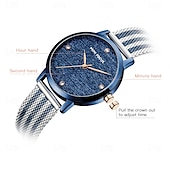 levne Quartz hodinky-MINI FOCUS Dámské Křemenný kreativita Minimalistický Módní Wristwatch VODĚODOLNÝ Síťovaný pásek Hodinky