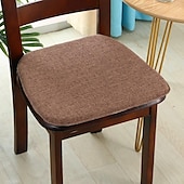 abordables Couverture de chaise de salle à manger-Coussin de chaise coussin de siège de chaise de salle à manger coussin de chaise en mousse à mémoire de forme antidérapant avec attaches dossier en caoutchouc antidérapant housse de siège en forme de